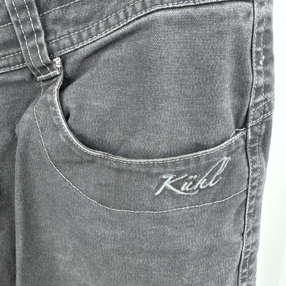 Kuhl Women's Size 6 Regular Grey Hiking Pants Stretch Denim Embroidered - Picture 2 of 10